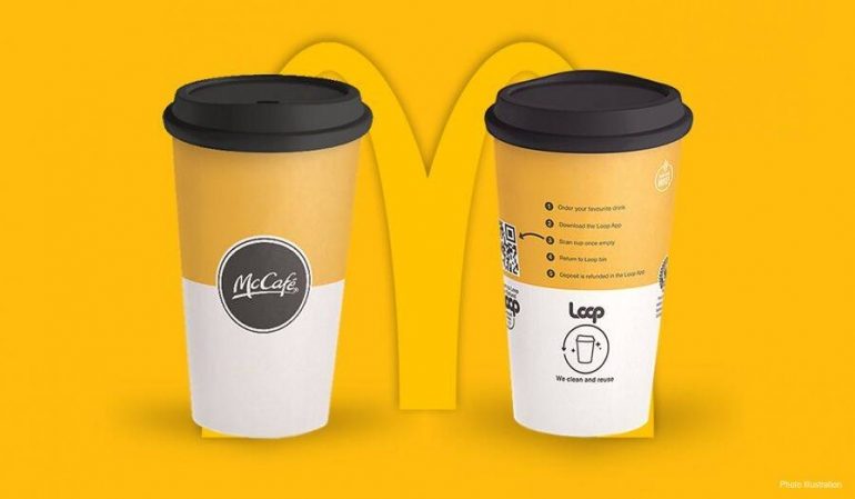 McDonald’s to start testing reusable cups in effort to cut waste