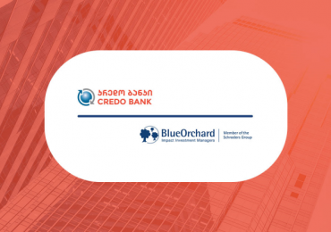 კრედო ბანკმა BlueOrchard Microfinance Fund-ისგან 63 მილიონი ლარის ფინანსური რესურსი მოიზიდა