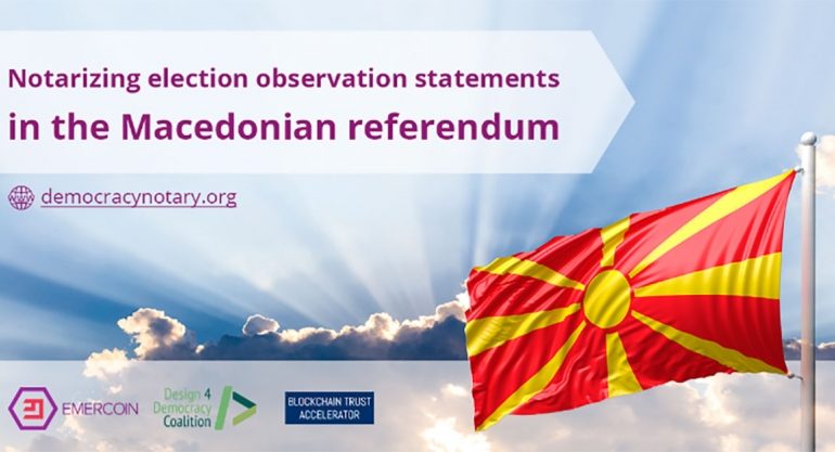 Macedonia Referendum Provides an Opportunity to Beta Test Blockchain-Powered Notarization Platform