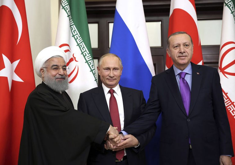 სირიის საკითხის განსახილველად პუტინი თურქეთისა და ირანის პრეზიდენტებს შეხვდება