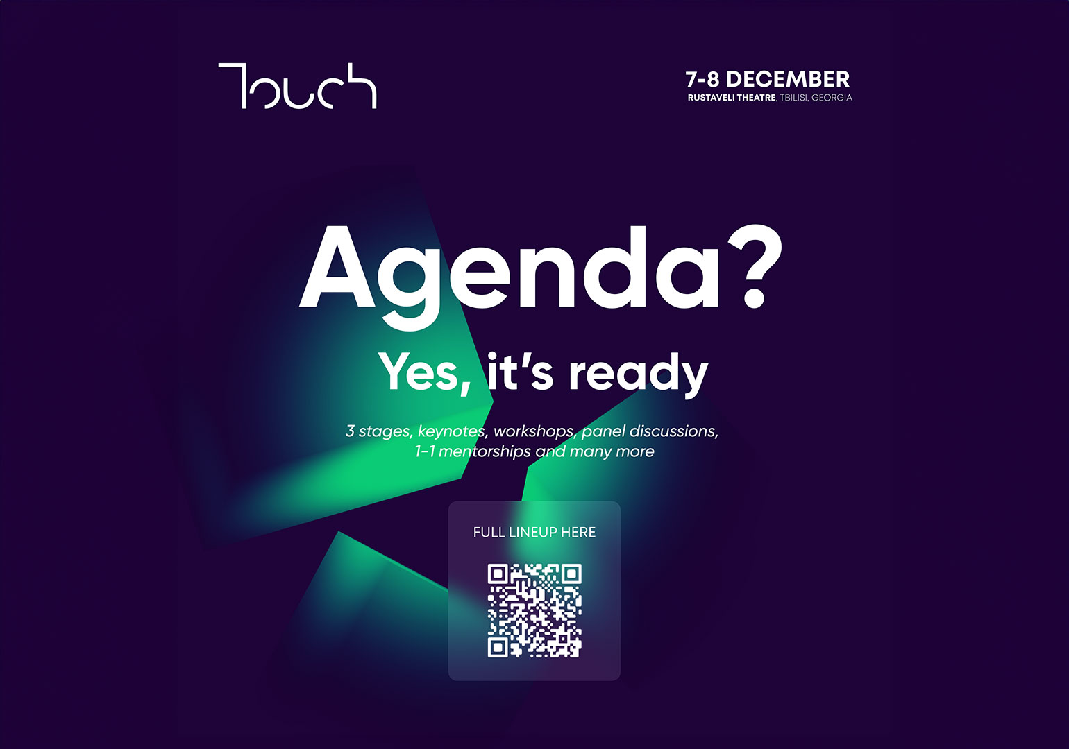 Touch Summit | წლის მთავარი ტექნოლოგიური სამიტის სრული განრიგი და ვორკშოპების თემატიკა ცნობილია