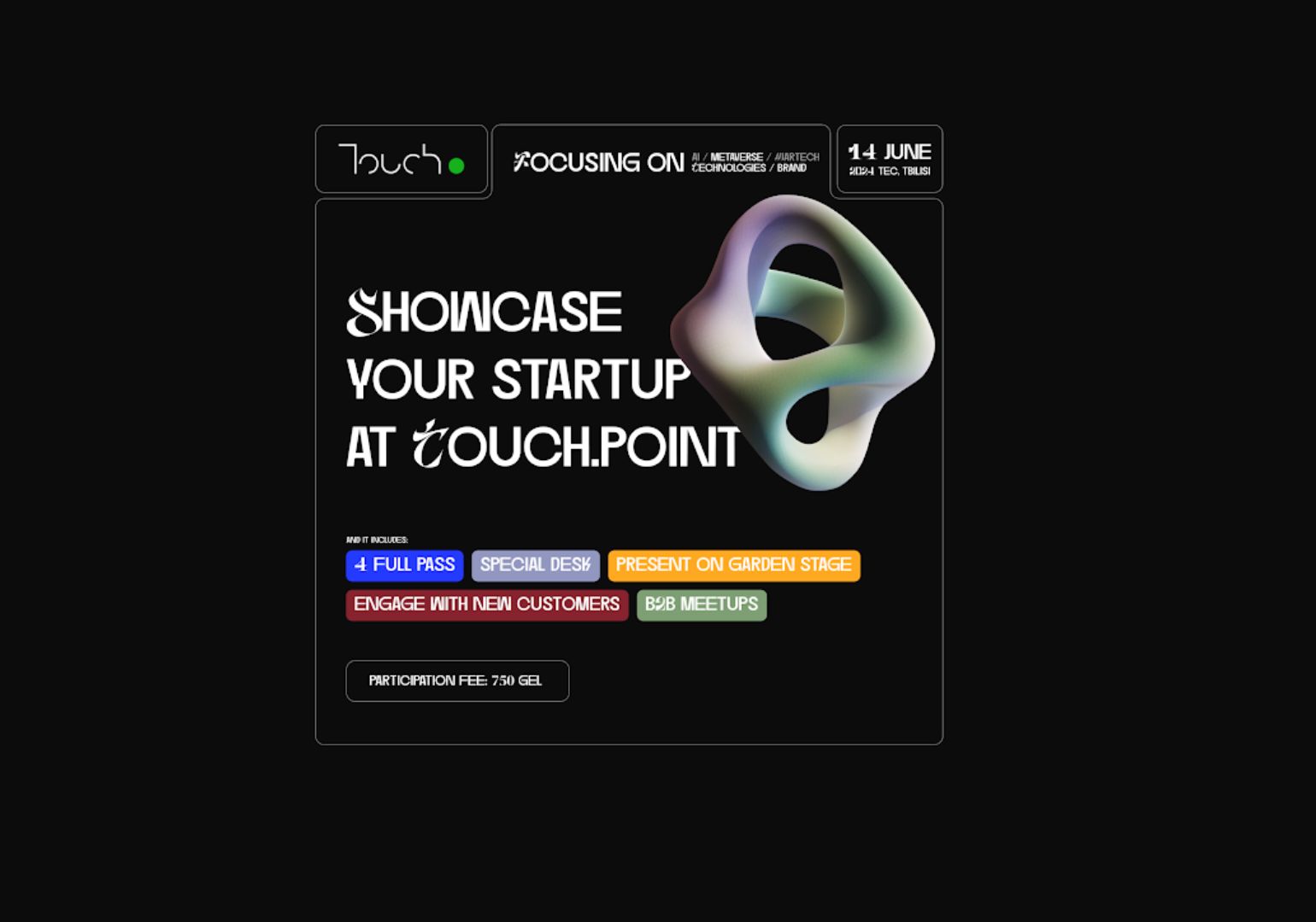 Exciting Opportunity for Startups at Touch.Point 2024