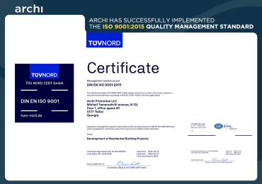 Archi Has Successfully Implemented the ISO 9001:2015 Quality Management Standard