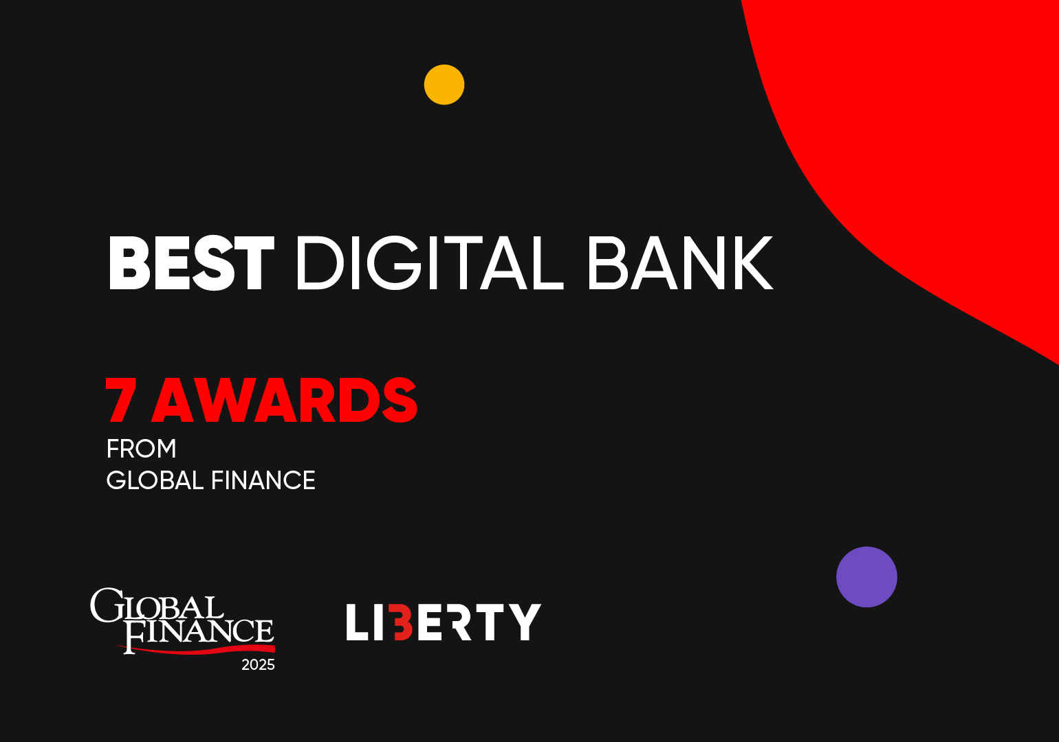 Liberty Digital Bank’s International Recognition - Seven Awards from Global Finance