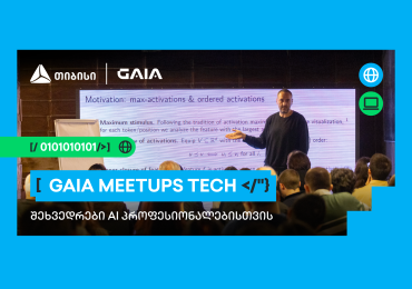თიბისის და GAIA-ს პარტნიორობით AI პროფესიული შეხვედრების სერია - GAIA Meetup გრძელდება