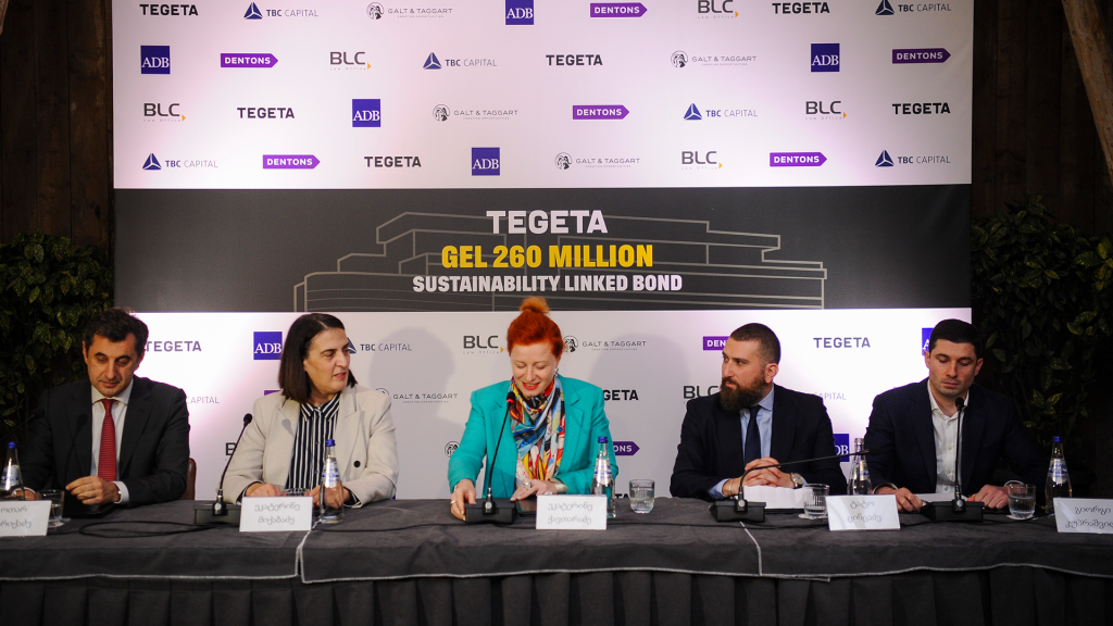 GEL 260,000.000 – Tegeta Holding issues first sustainability-linked bonds in national currency in the region