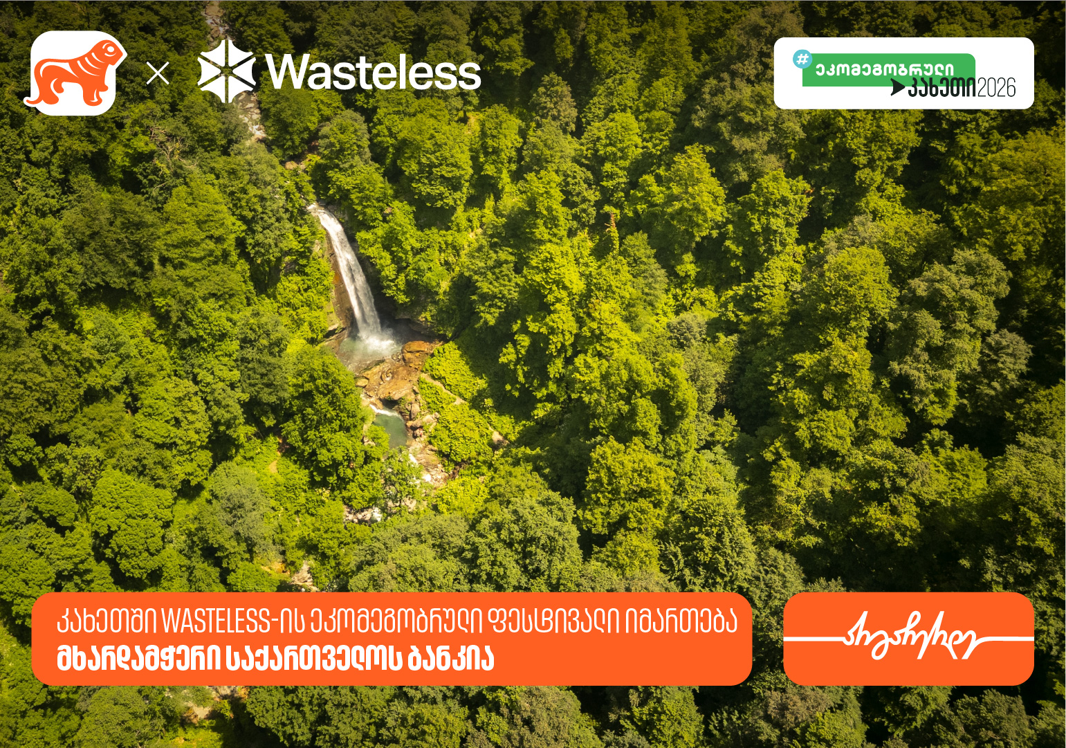 კახეთში Wasteless-ის ეკომეგობრული ფესტივალი იმართება - მხარდამჭერი საქართველოს ბანკია