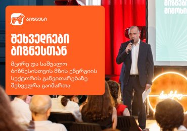 საქართველოს ბანკის მხარდაჭერით, მცირე და საშუალო ბიზნესისთვის მზის ენერგიის სექტორის განვითარებაზე შეხვედრა გაიმართა