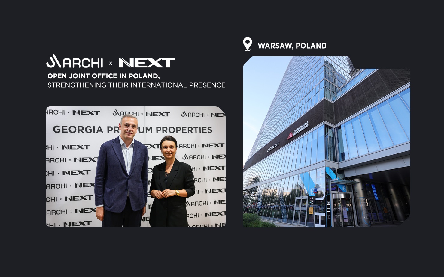 ARCHI and NEXT Open Joint Office in Poland, Strengthening Their International Presence