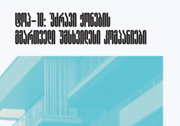 TOP 10: უძრავი ქონების მმართველი უმსხვილესი კომპანიები